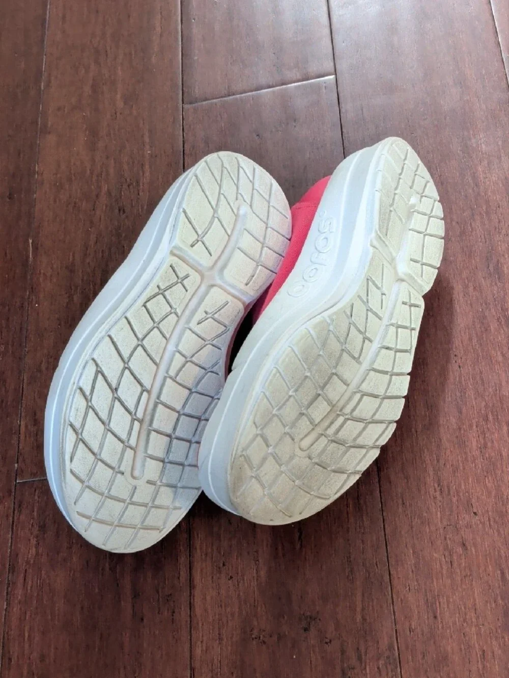 OOFOS Women's Slip-On Sneakers in Bright Pink with White Sole - Picture 8 of 14